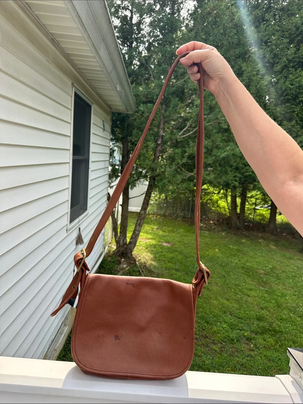 Vintage Coach Patricia's Legacy Black Leather Flap Crossbody Bag 9951